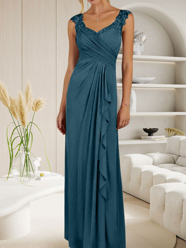 Champagnerfarbenes A-Linien-Kleid mit herzförmigem Ausschnitt und plissiertem Netzstoff