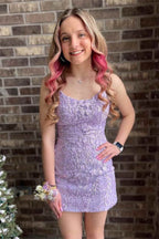 Enges rotes kurzes Homecoming-Kleid aus Spitze SYH29