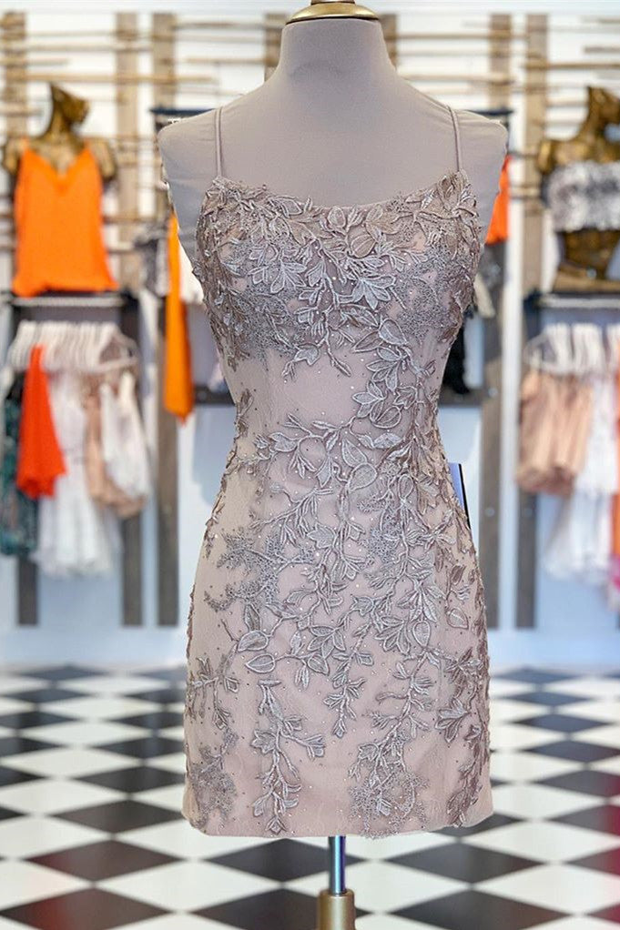 Enges rotes kurzes Homecoming-Kleid aus Spitze SYH29