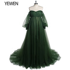 Tulle Off Shoulder Lace Up on Back Open Front Maternity Gown for Photo Shoot  Baby Shower Sunnderly