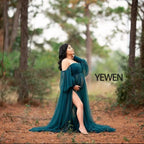 Tulle Off Shoulder Lace Up on Back Open Front Maternity Gown for Photo Shoot  Baby Shower Sunnderly
