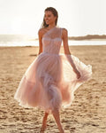 One Shoulder Tulle Prom Dress SYP167