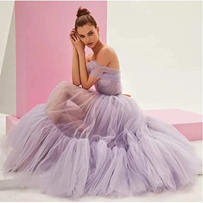 One-Shoulder-Tüll-Ballkleid SYP167