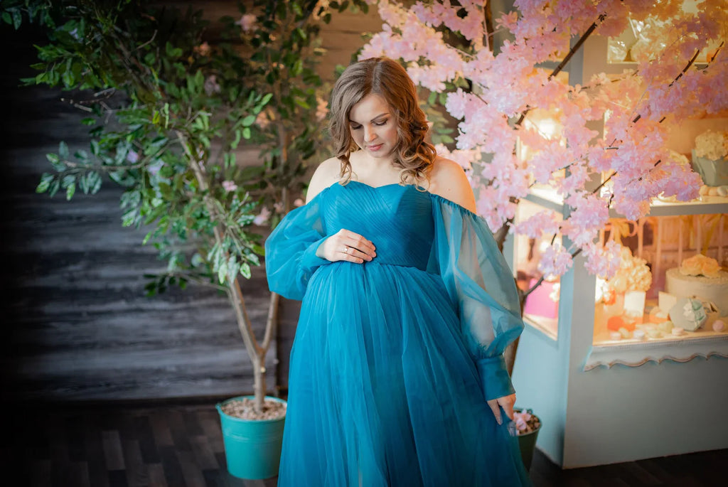 Tüll Umstands-Fotoshooting-Kleid SY058
