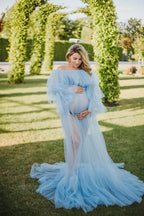 Blue Tulle Maternity Dress SY004