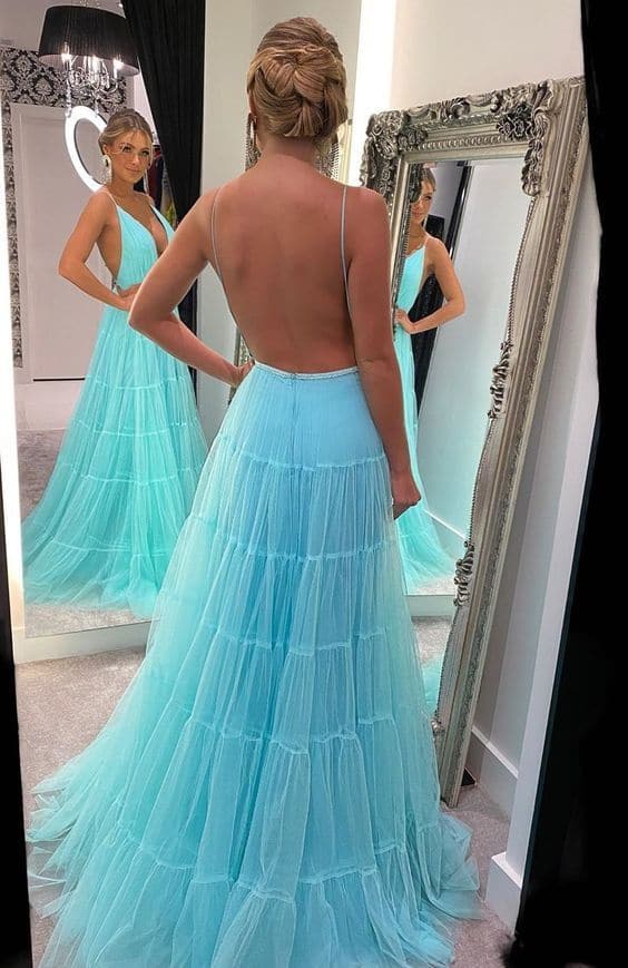 Tulle Tiered Evening Dresses SYP36