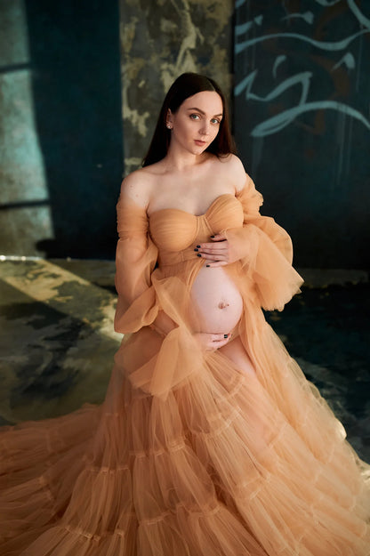 Tulle pregnancy dress pregnancy dress SY059