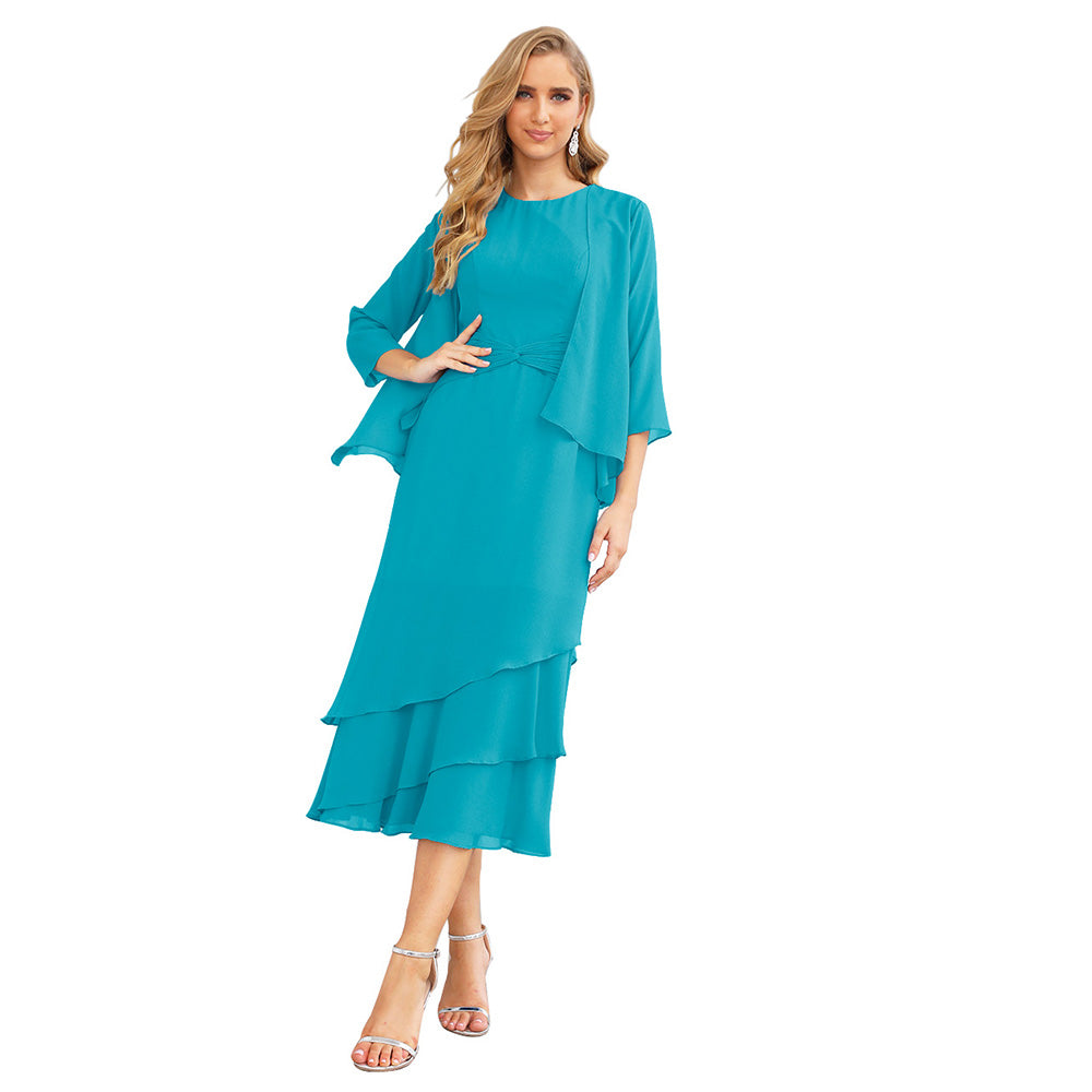 Sunnderly Chiffon Spring Mother of The Bride Dresses A-Line Plus Size for Women Formal Prom Gowns