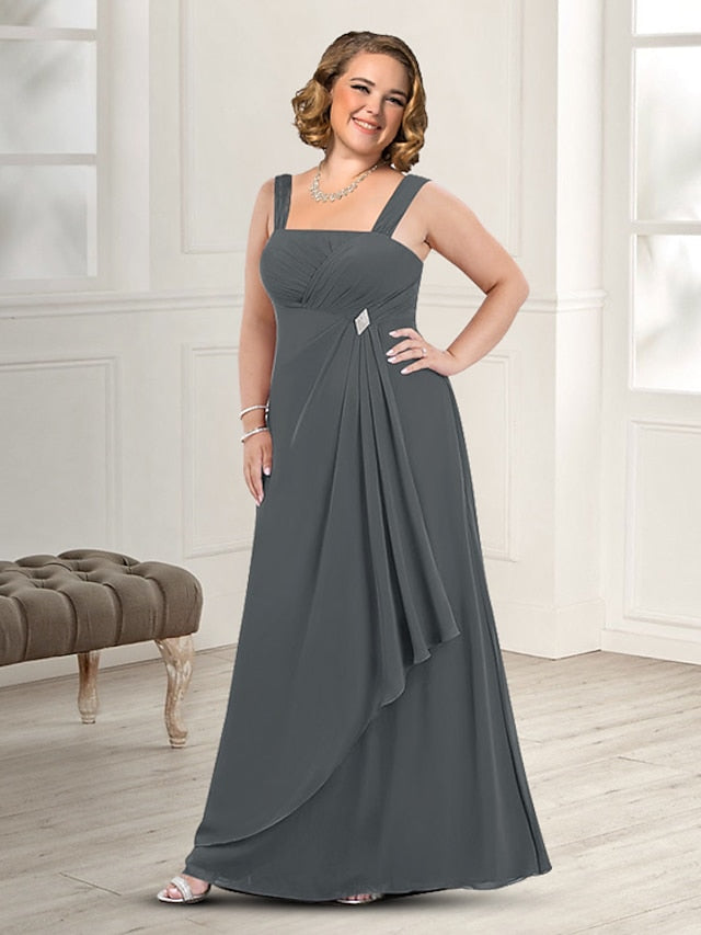 Vestidos de madre de la novia con tirantes finos, corte princesa/A y chaqueta