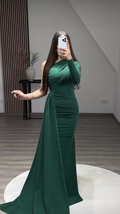 Sexy Grüne Meerjungfrau Maxi Lange Ballkleider, Abendkleider Y5522