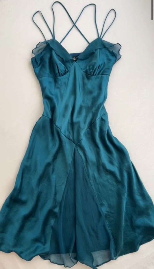 A-Linie Türkis Ärmelloses Homecoming-Kleid, Herbstkleid Y3078
