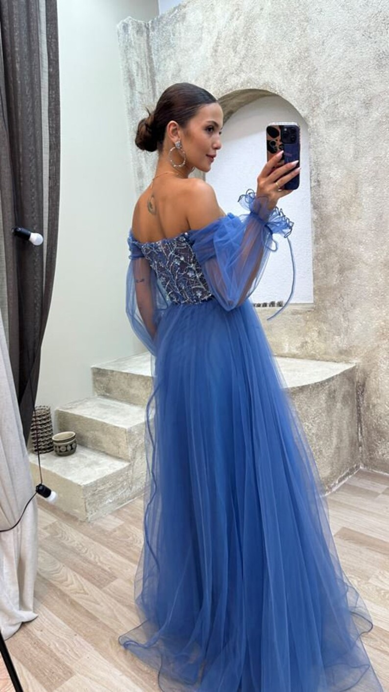 Trägerloses mintgrünes Korsett-Tüllkleid Ballkleid Abendkleid Y4912
