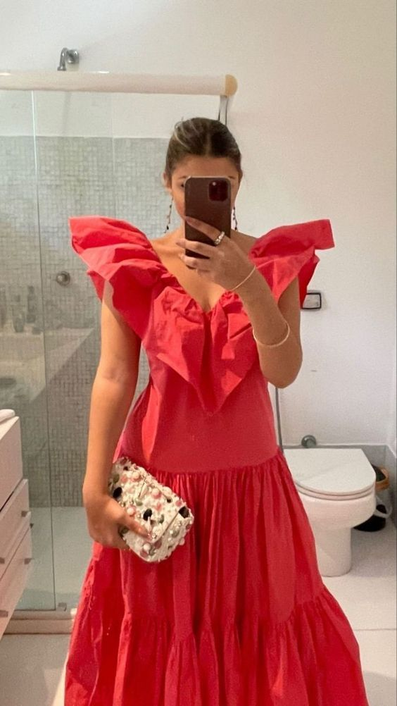 Charmantes A-Linien-Ballkleid mit V-Ausschnitt und Abendkleid Y7087