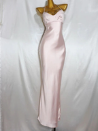 Vestido de fiesta largo ajustado rosa, vestido de noche Y8158