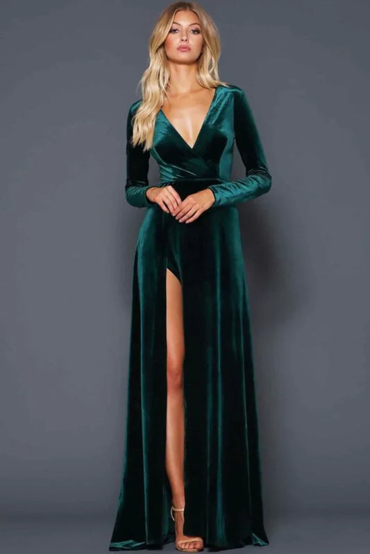 Maxi-Samtkleid SYP14 