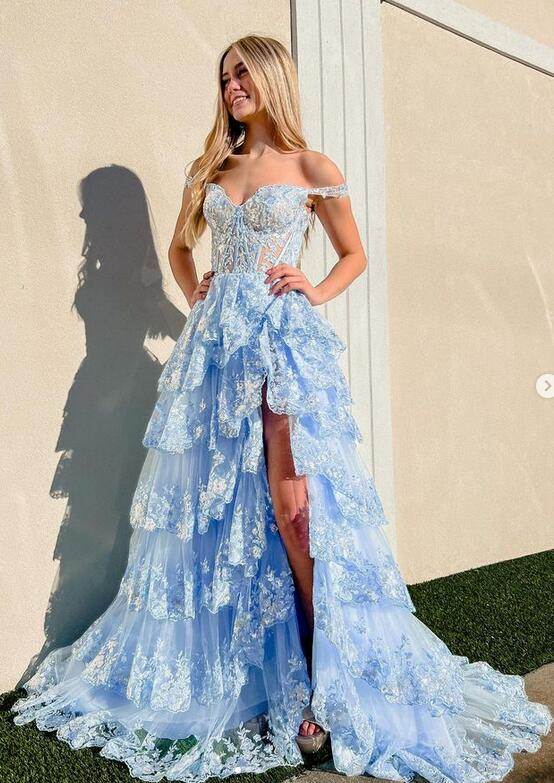 Vestido de fiesta brillante con falda con abertura, vestido de novia, vestido de fiesta de graduación escolar Y1812