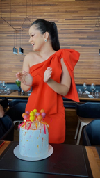 Vestido naranja elegante para fiesta de bienvenida y cumpleaños número 18 Y2716