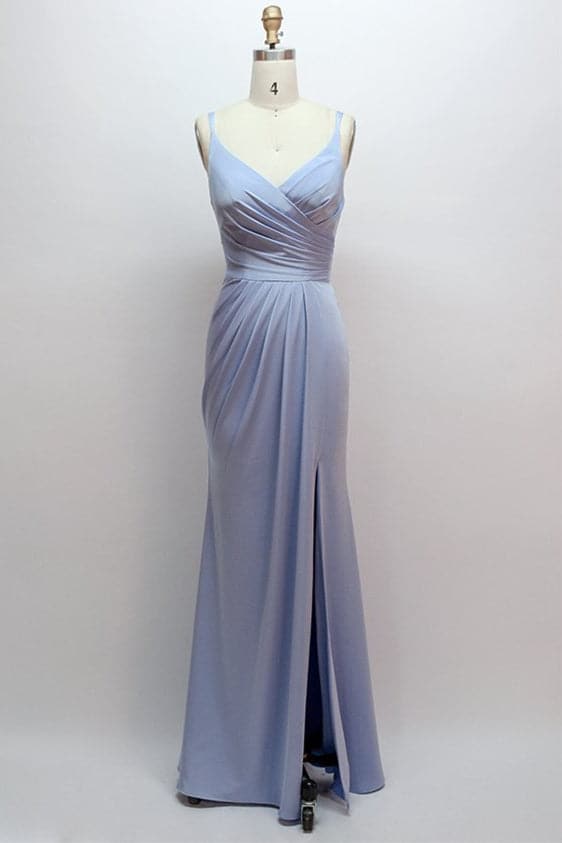 Navy Spaghetti Strap Bridesmaid Dress SCB66