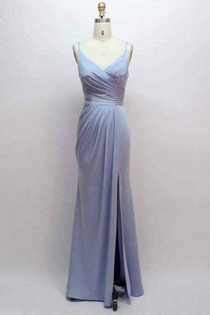 Navy Spaghetti Strap Bridesmaid Dress SCB66