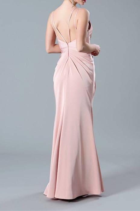 Navy Spaghetti Strap Bridesmaid Dress SCB66