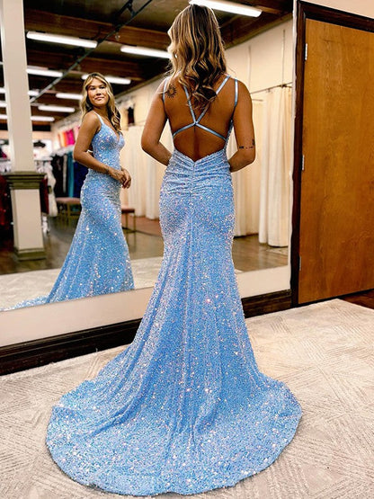 Velvet Sequins Ruched Prom Dresses SYP139