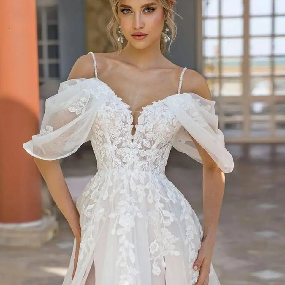 Vestido De Noiva Lace Wedding Dress Robe Princess Mariage Plus Size Bridal Wedding Gowns-payinti