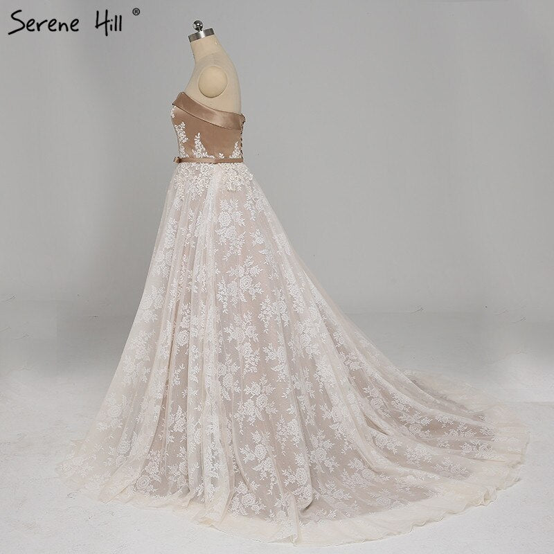 On Sale no return no refundSale Vintage Sleeveless Appliques Satin Prom Dresses 2025 Strapless Sexy Evening Party Dress Longo Real Photo HA2143