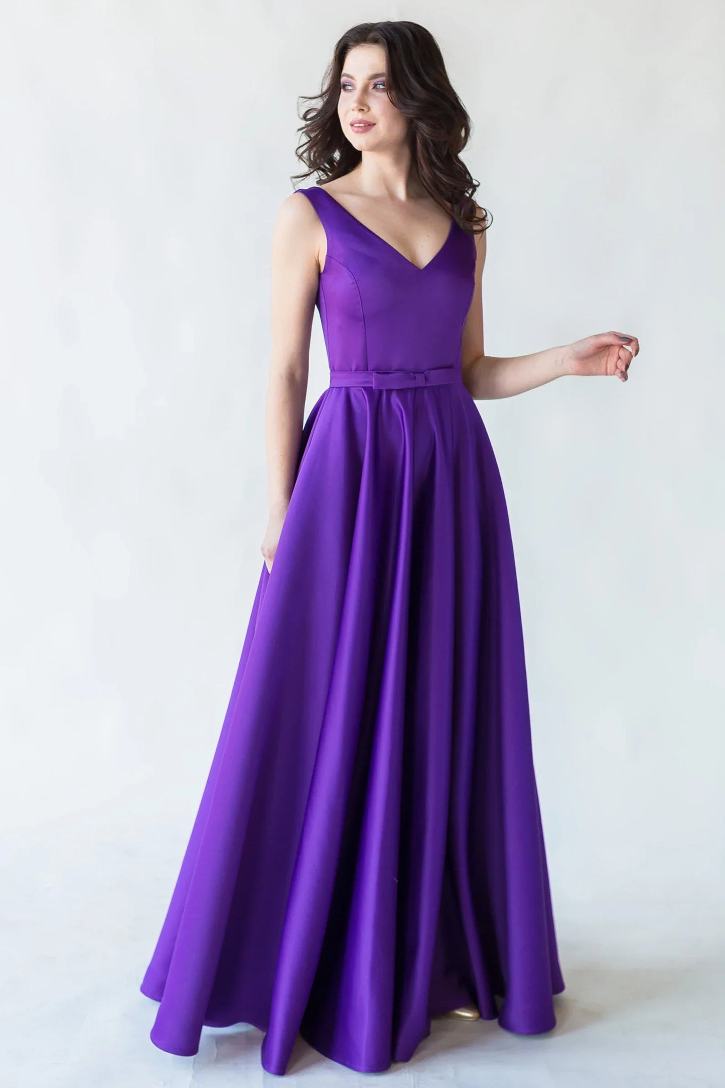 Satin Prom Dress Lace Up Formal Dress SYP187