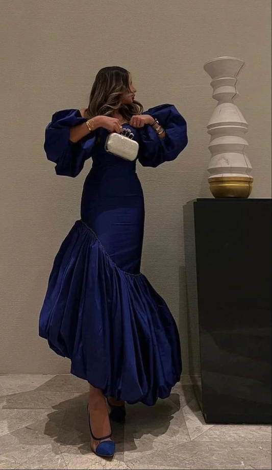 Blaue Ballkleider, Abendkleider, Partykleider, sexy Abendkleid Y4023