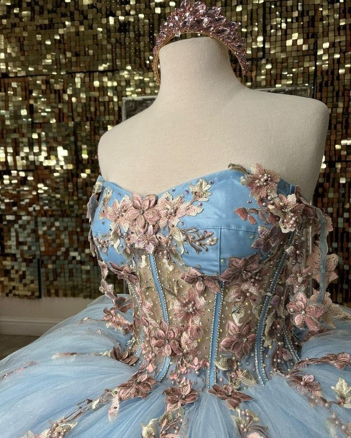 Ballkleid Quinceanera Kleid Schatz Applikationen Blumen Prinzessin Sweet 16 Kleid Y2613