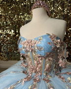 Ballkleid Quinceanera Kleid Schatz Applikationen Blumen Prinzessin Sweet 16 Kleid Y2613