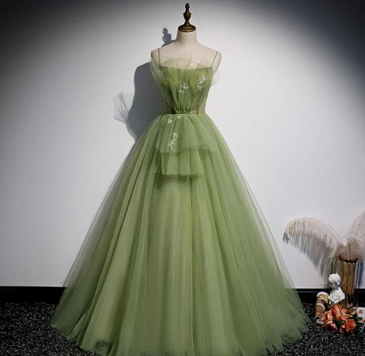 Girls Formal Evening Dress Women's Prom Dresses Party Graduation Gowns Long Green Party Dresses Y4379