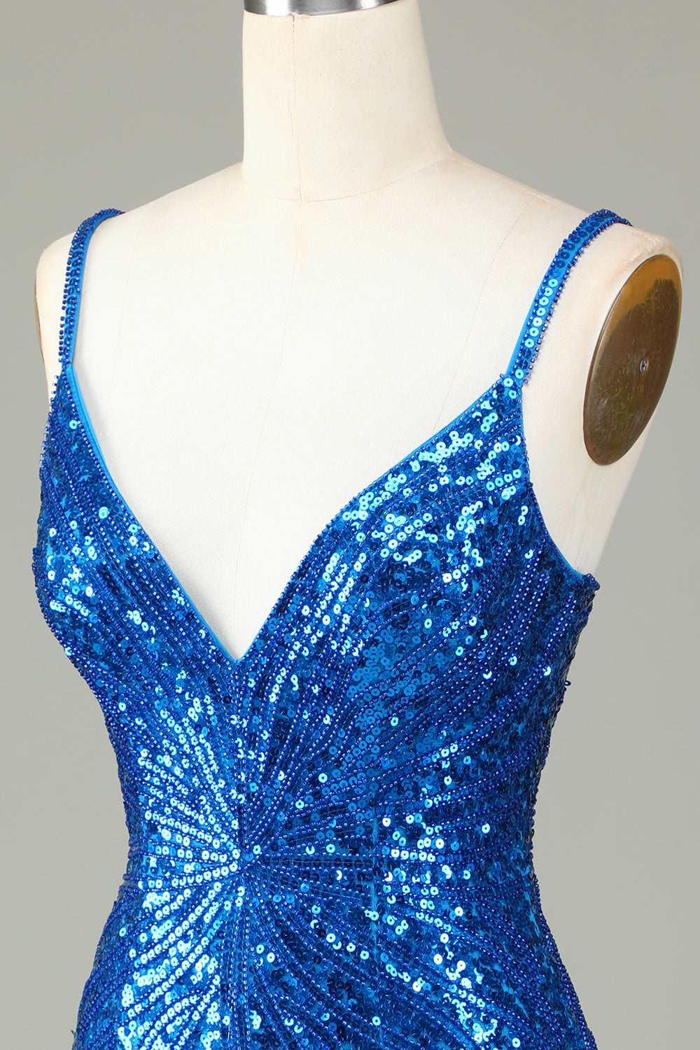 Glitzerndes, weißes, figurbetontes, kurzes Homecoming-Kleid mit Schnürung am Rücken, Perlen und Quaste