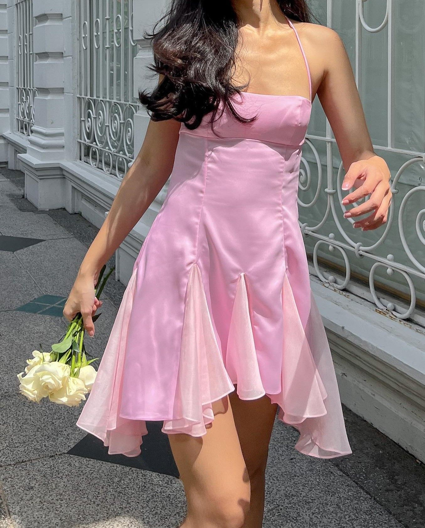 A-Linie Rosa Homecoming Kleid, Rosa Cocktailkleid Y2667