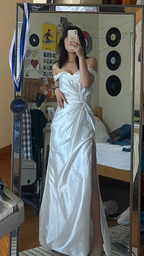 Atemberaubendes schulterfreies weißes Hochzeitskleid, weißes Brautkleid Y5355