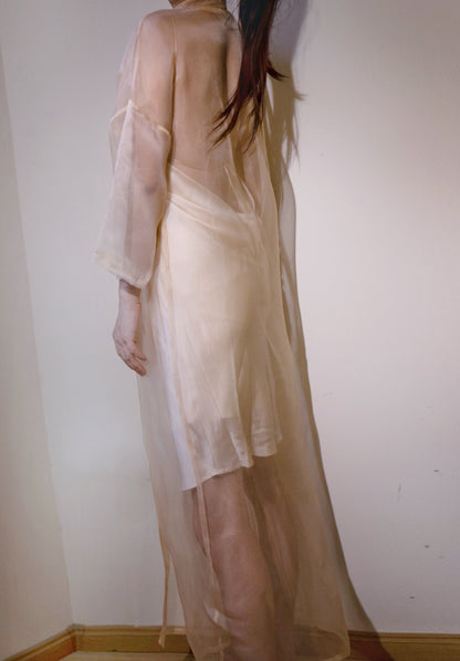 SHEER SILK ORGANZA COVER-UP