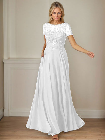 Dunkelmarineblaues A-Linien-Chiffonkleid mit U-Boot-Ausschnitt und Pailletten 