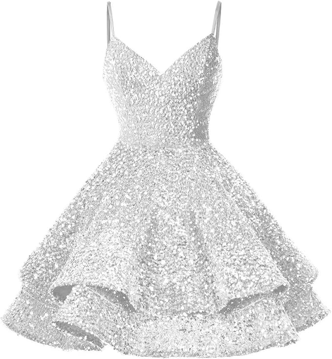 Robes de soirée à paillettes pour adolescentes Robes de bal courtes scintillantes SYH87 