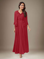 Vestido de gasa con lentejuelas en color ciruela