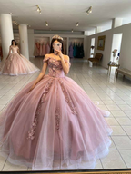 Schulterfreies Ballkleid, Prinzessinnenkleid, Sweet 16 Kleid Y2255