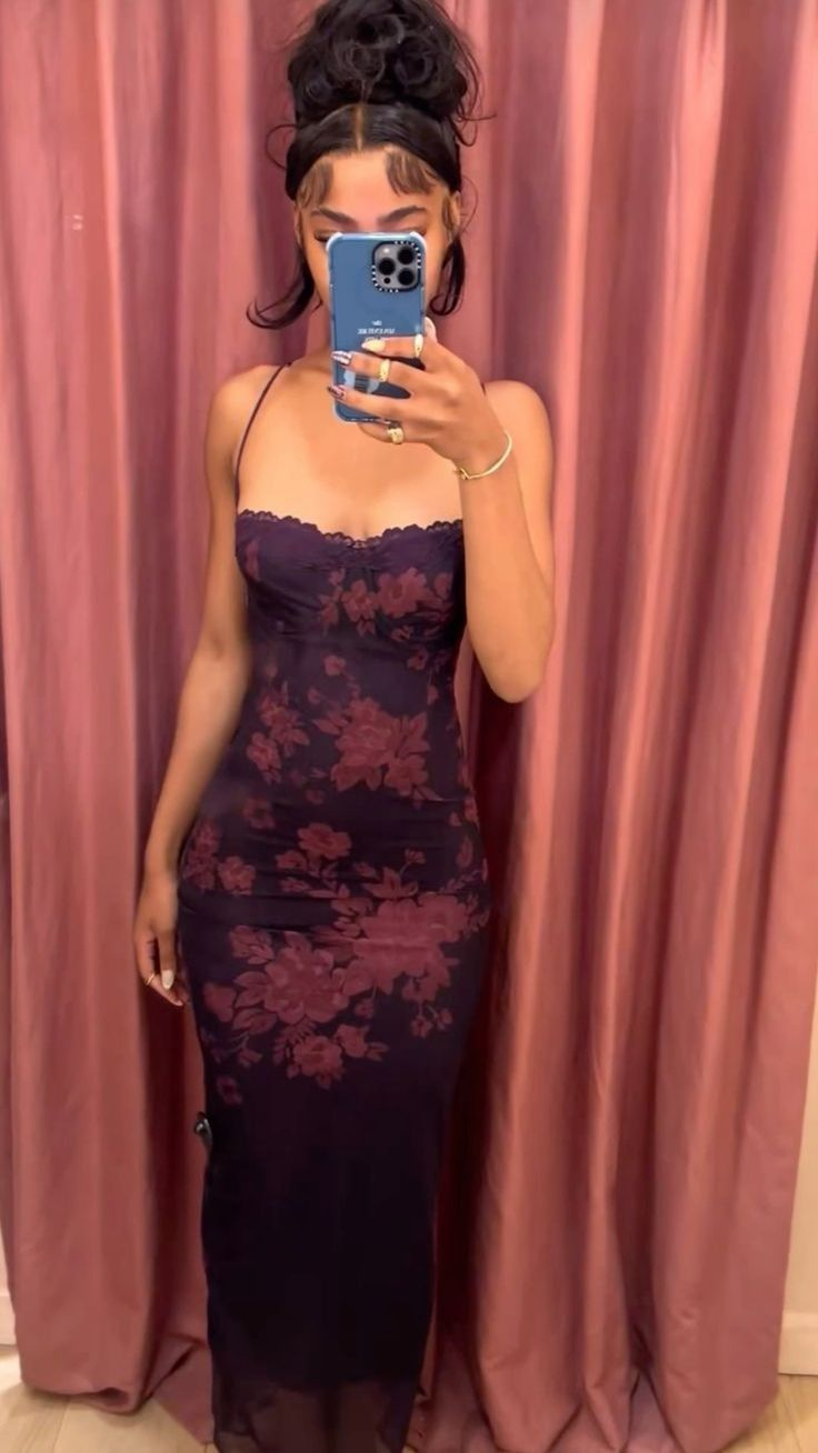 Lila Spaghettiträger Spitze Chiffon Print Blumen Etuikleid Ballkleid Abendkleid Y8245