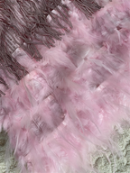 Vestido sexy de plumas con borlas brillantes para mujer, vestido de baile rosa con flecos y lentejuelas, vestido formal de verano, vestido rosa para regreso a casa, Y2470