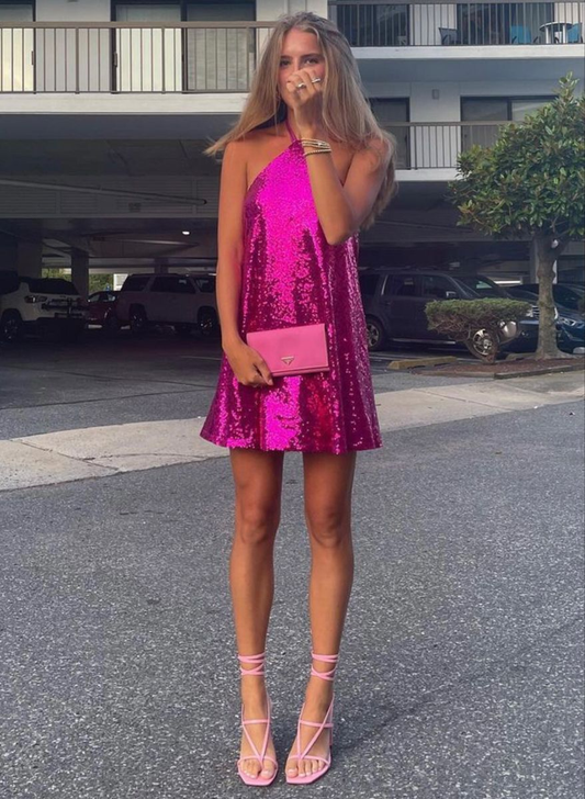 Vestido de fiesta de regreso a casa con lentejuelas de corte A Y2330