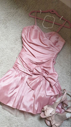 Precioso vestido rosa de bienvenida Vestido de fiesta rosa Y2352