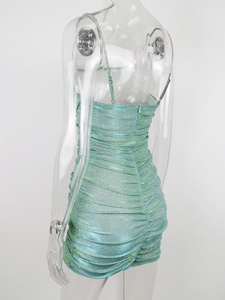 Sexy glänzendes, figurbetontes Kleid, kurzes Homecoming-Kleid Y1908