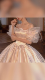 Vestido de novia vintage de satén blanco con encanto Y411