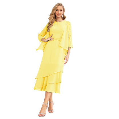Sunnderly Chiffon Spring Mother of The Bride Dresses A-Line Plus Size for Women Formal Prom Gowns