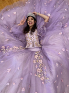Atemberaubendes Ballkleid mit Tüllapplikationen, Prinzessinnenkleid, Sweet 16-Kleid Y6758