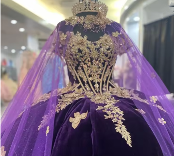 Impresionante vestido de quinceañera de princesa morado, vestido morado para dulces 16 Y6560