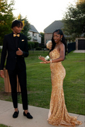 Sweetheart Sequins Mermaid Prom Dresses,Shiny  Evening Dress Y4195